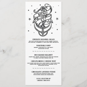 Menu traditionnel Tattoo Mariage Rock Ancre