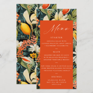 Menu Tropical Orange Paradise