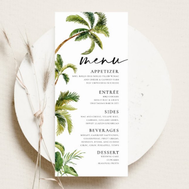 Menu Tropical Palm Trees (Créateur téléchargé)