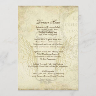 Menu Tulipes vintages Angel ailes tourbillon Thé Sardé 