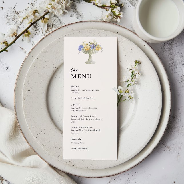 Menu Tuscan Garden Urn Wedding Wedding Dinner (Créateur téléchargé)