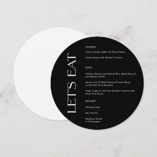 Menu Typographie noire moderne et solide Mangeons le Ma