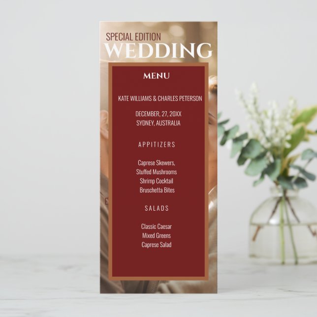 Menu unique simple de couverture de magazine (Debout devant)