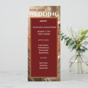 Menu unique simple de couverture de magazine