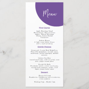 Menu Vibrant Décontracté Magenta Violet Jaune