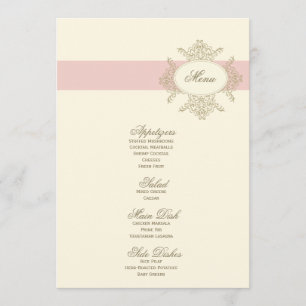 menu {vintage} de mariage