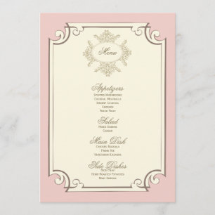 menu {vintage} de mariage