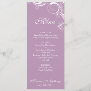 Menu Violet Flèche de Filigree