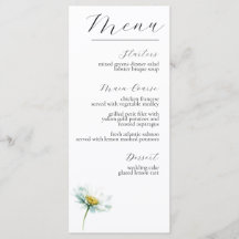 Watercolor Daisy Elegant Floral Wedding