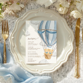Menu We Can Bearly Wait Twins Baby Shower 