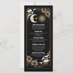 Menu Wedding Tarot Sun Moon Reception Party Invitation