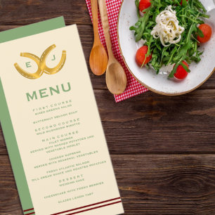 Menu Western Horseshoe Mariage