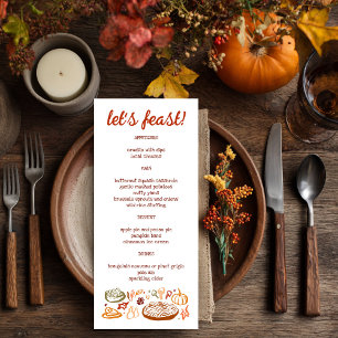 Menu Whimsgiving Friendsgiving Holiday CUSTO
