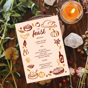 Menu Whimsgiving Friendsgiving HolidayCUSTOM