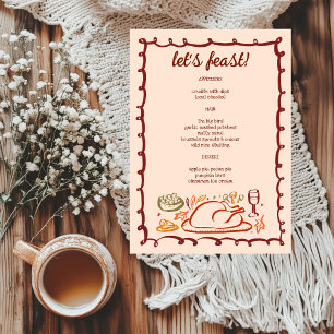 Menu Whimsgiving Friendsgiving HolidayCUSTOM