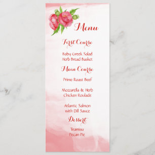 Menus d'aquarelle du pavot