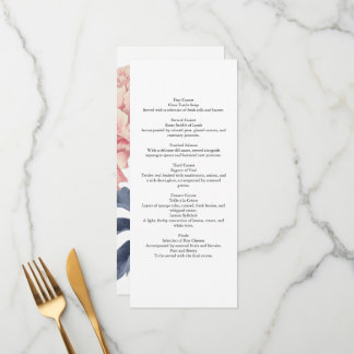 Menus Template Casamento Elegante Floral 