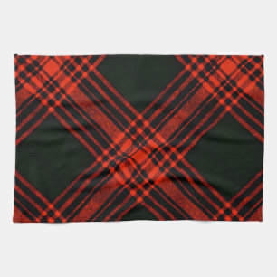 Menzies Antique Hunting Tartan Plaid Scottish Kitchen Towel
