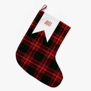 Menzies Antique Hunting Tartan Plaid Scottish Large Christmas Stocking