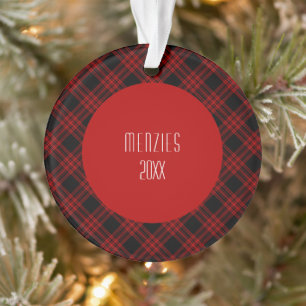 Menzies Hunting Clan Tartan Scottish Plaid Ornament