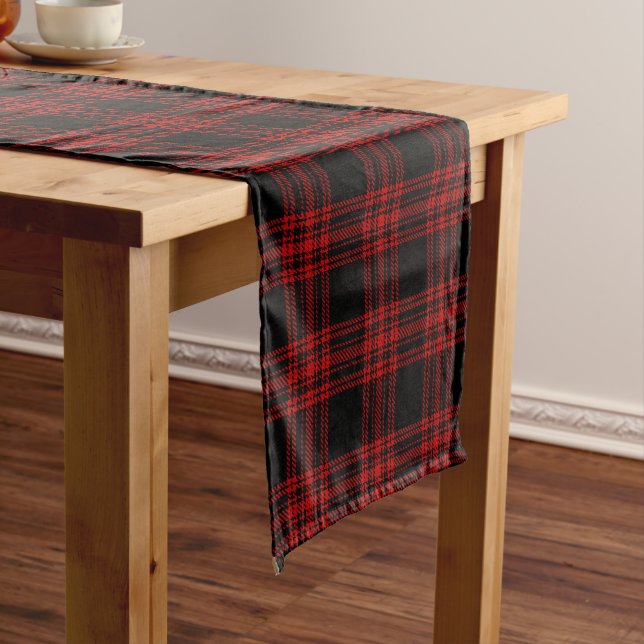 Menzies Hunting Tartan Short Table Runner (In Situ)