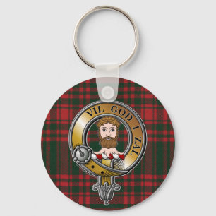 Menzies Tartan & Badge Keychain
