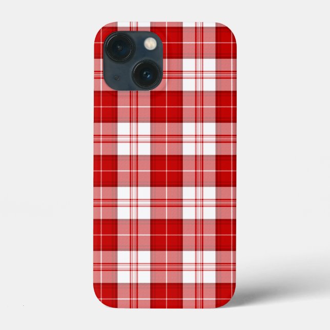 Menzies tartan red white plaid Case-Mate iPhone case (Back)