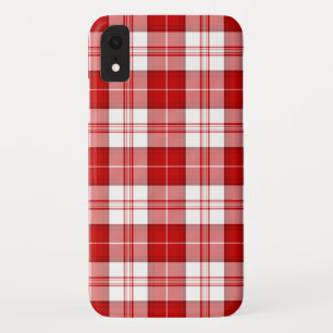 Menzies tartan red white plaid iPhone XR case