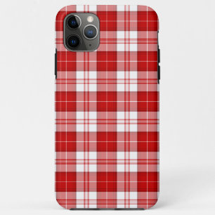 Menzies tartan red white plaid iPhone 11 pro max case