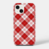 Menzies tartan red white plaid