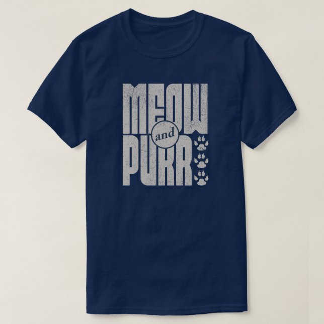 Meow and Purr Cat T-Shirt (Design Front)