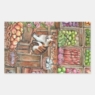 Meow at the Market Sticker