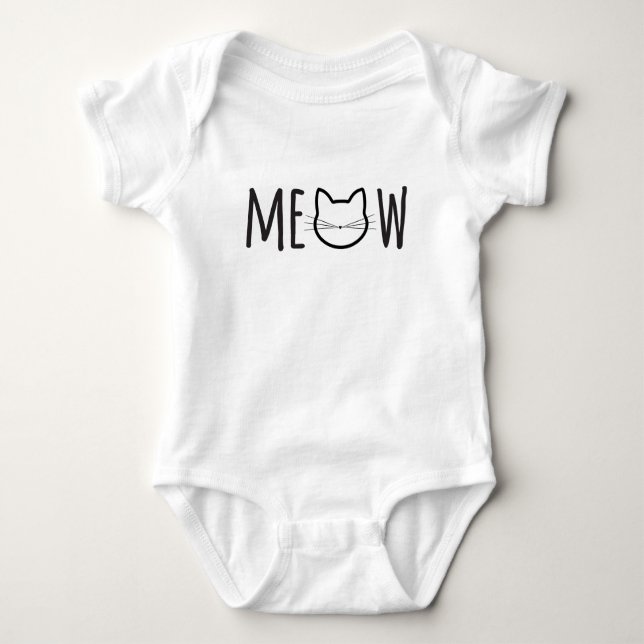 Meow Baby Bodysuit (Front)