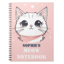 Meow Carnet avec chat mignon