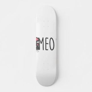 Meow cat - Choose background color Skateboard