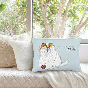 Meow Cat Funny Accent Pillow