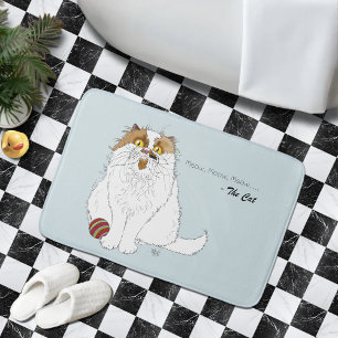 Meow Cat Funny Bath Mat