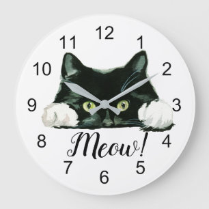 Meow! Cat Large Clock