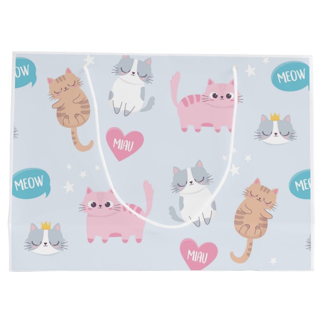 Meow cat large gift bag (Back)