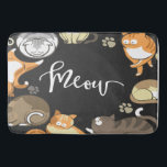 Meow cat lover birthday christmas gift bath mat<br><div class="desc">Meow cat lover birthday Christmas gift is a must have design. Great gift for all pet and cat lovers.</div>