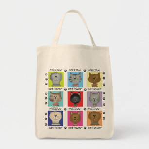 Meow Cat Lover Tshirts and Gifts Tote Bag