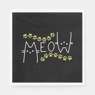 Meow Cat Mom Lover , Women Cat Lover, for Her Napkin