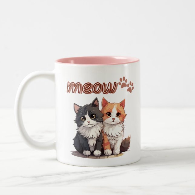 Meow Cat Mug (Left)