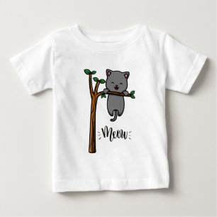MEOW CAT ON TREE  BABY T-Shirt