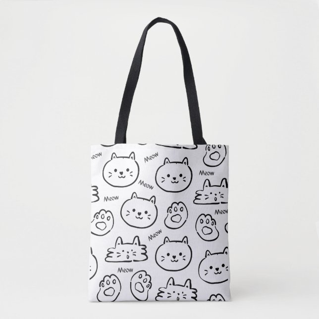 Meow Cat Sac fourre-tout (Devant)