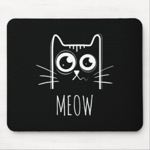 Meow Cat Shirt Meow Kitty Cute Cats Mom And Cat Da Mouse Pad