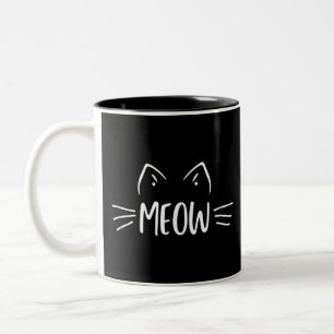 Meow Cat Two-Tone Coffee Mug