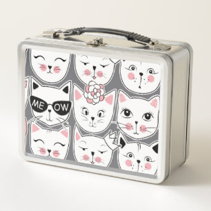 Meow Cats Metal Lunch Box