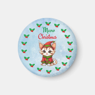 Meow Christmas Magnet