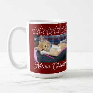 Meow Christmas , photo,text, back text, replacable Coffee Mug